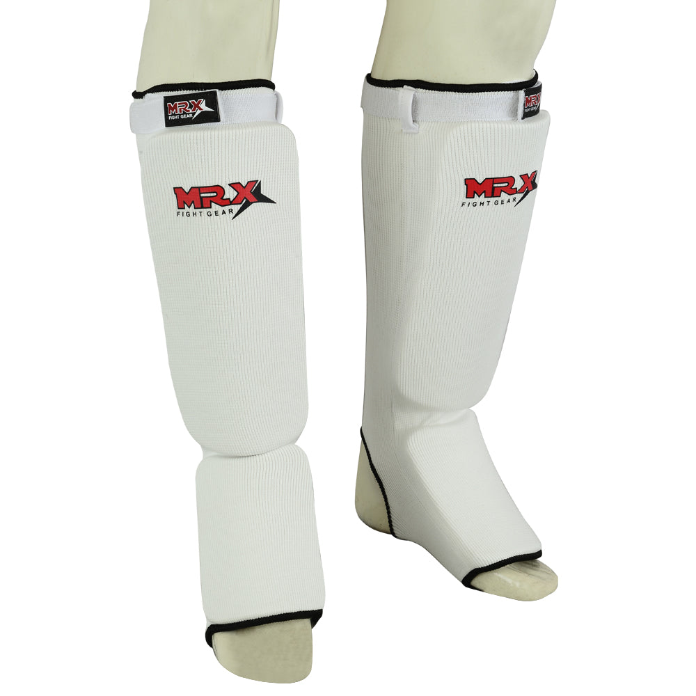 MRX BOXING & FITNESS Muay Thai Shin Guards Kick Boxing Leg & Foot Protector Pad MMA Shin Guard Extra Padding for Men or Women - SJB-DIAMOND ELITES