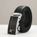 Genuine Leather Men's Belt with Automatic Buckle Pi-Mart