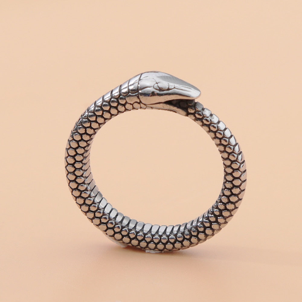 Retro Norse Mythology Men Ouroboros Ring Pi-Mart