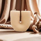 1pc 200g U-shaped Aesthetic scented candle for holiday birthday gift or home decor