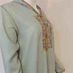 Fashion Casual Long Dress Embroidered Swing Pi-Mart