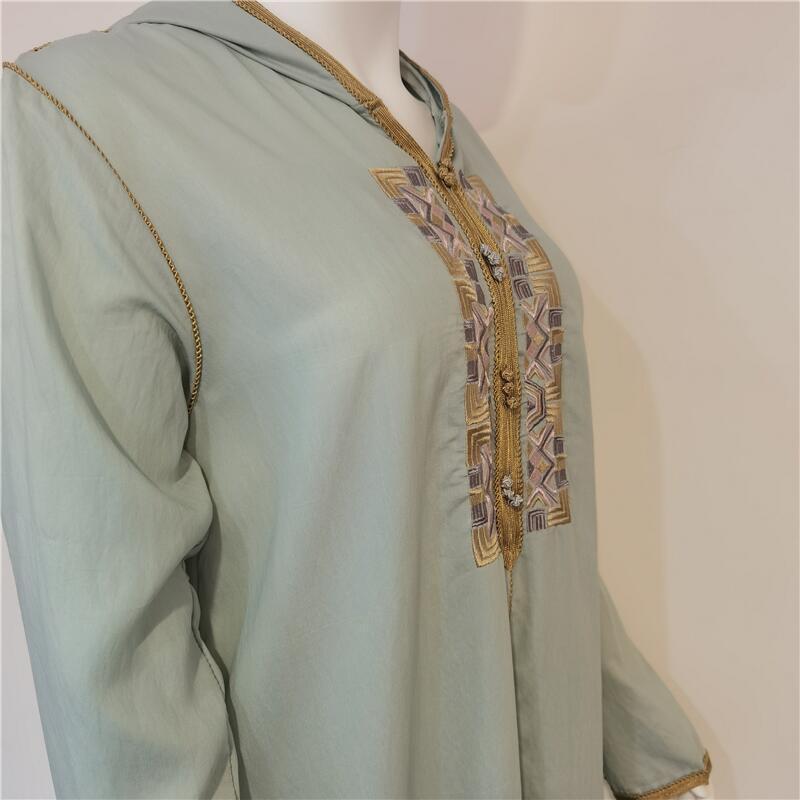 Fashion Casual Long Dress Embroidered Swing Pi-Mart