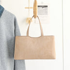 Retro Simple Handbag - Versatile Suede Baguette Bag for Fashionable Shoulder Hobo Style