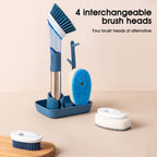 New Multifunctional Dish Brush Household Kitchen Oily Sponge Long Handle Cleaning Brush Pi-Mart