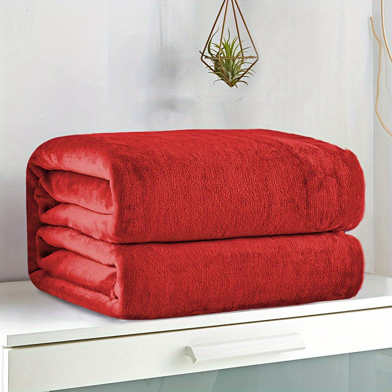 Ultra-Soft Flannel Throw Blanket - Solid Color, Cozy & Warm for Couch, Bed, Office, and Travel - Machine Washable, All-Season Comfort Lootquake LLC