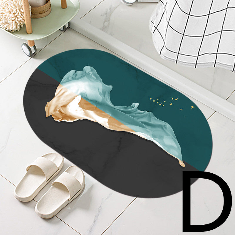 Diatom Mud Bathroom Door Non-slip Absorbent Floor Mat Pi-Mart