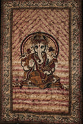 Ganesha Lotus Tapestry Twin Batik Tie Dye Wall Hanging BandsCo Straps