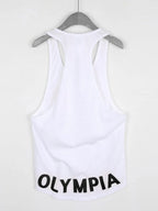 Men's Plus Size Letter Graphic Wide Strap Tank