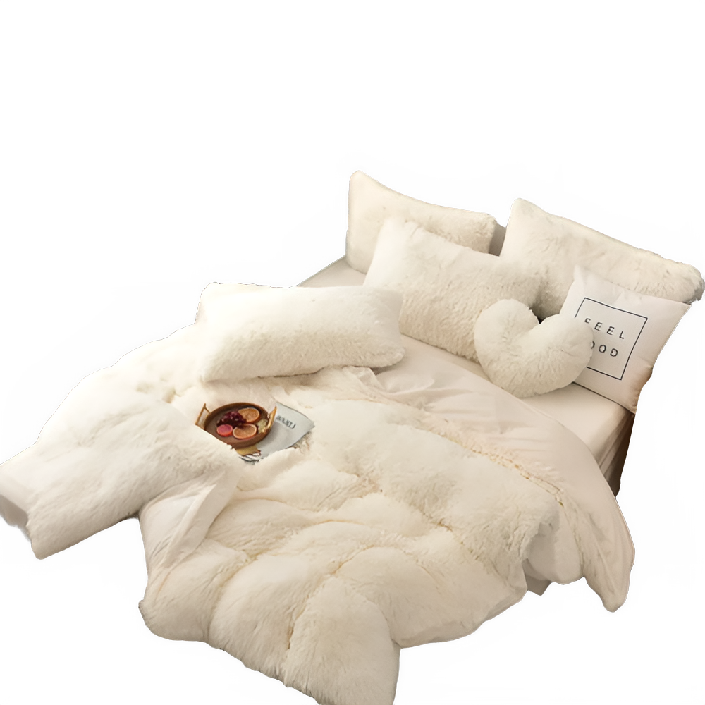 Mink four-piece set, plush crystal duvet set of four