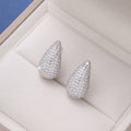 Micro-inlaid Diamond Super Flash Water Drop Ear Studs Light Luxury High-end Sense Pi-Mart