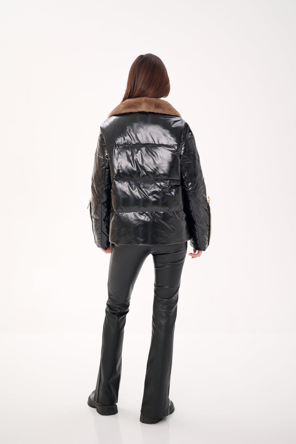 Genuine Mink Fur Down Fill Jacket - SJB-DIAMOND ELITES