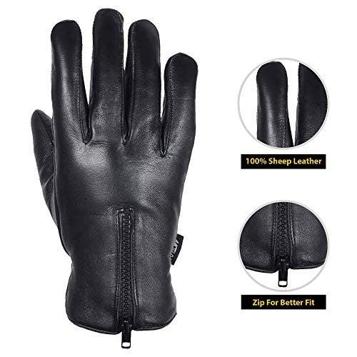 Men's Warm Winter Genuine Leather Driving Gloves MRX Products