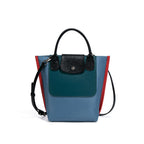 Elegant Nylon Color Matching Tote Bag - Large-Capacity Shoulder Bag, High-End Texture Fashion Handbag for Women, Versatile Crossbody Style