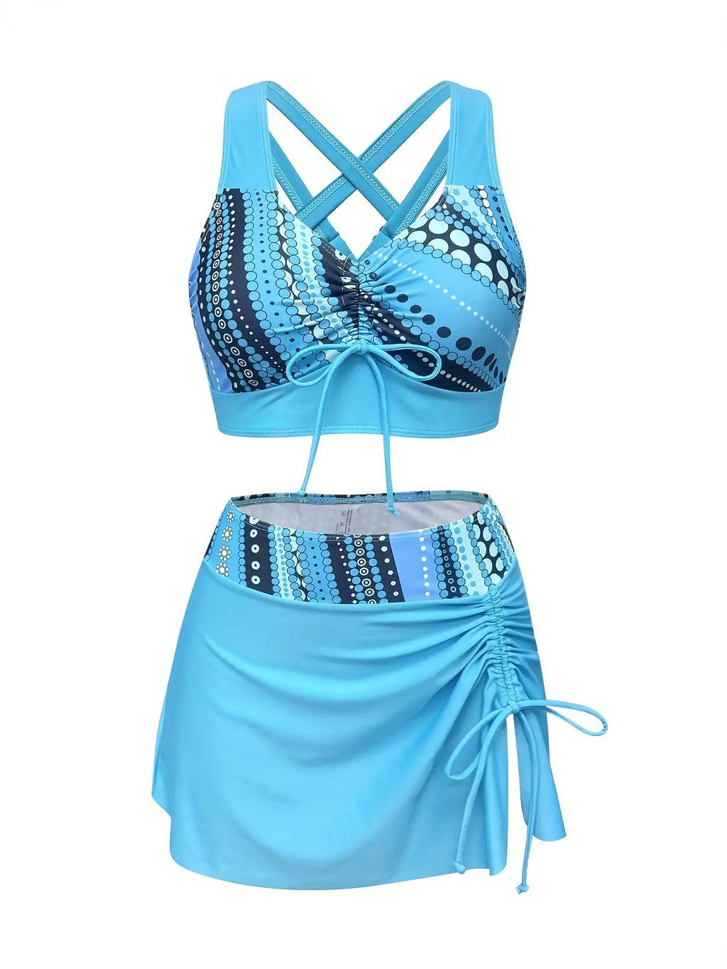 Women's Two-piece Casual Swimsuit P102 Blue - SJB-DIAMOND ELITES