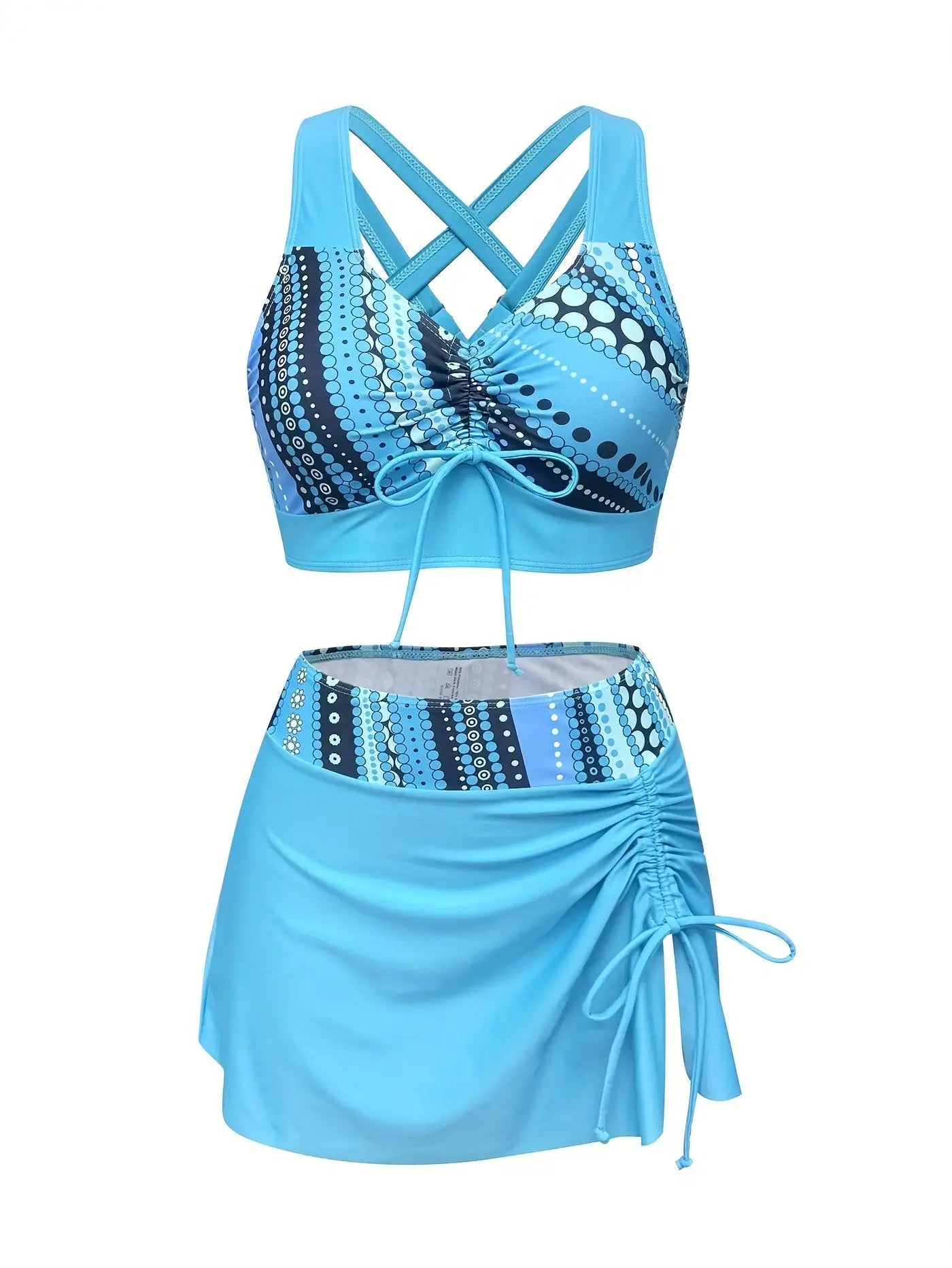 Women's Two-piece Casual Swimsuit P102 Blue - SJB-DIAMOND ELITES