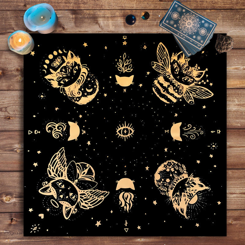Tarot Tablecloth Board Game Decorative Cloth Have Your Power Mandala Moon Phase Floral Butterfly Tablecloth Pi-Mart