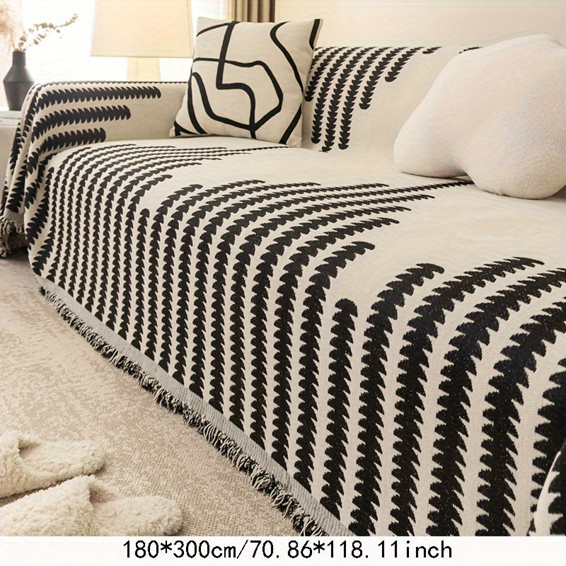 1pc Soft Chenille Sofa Protector - All-Season Universal Fit, Anti-Cat Scratch, Stain-Resistant, Plush Throw Blanket, Living Room and Bedroom Decor Essential - Easy Care, Machine Washable, and Durable Lootquake LLC