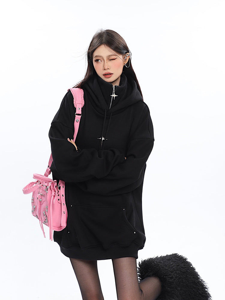 Design Inspired Metal Hooded Hoodie Pi-Mart