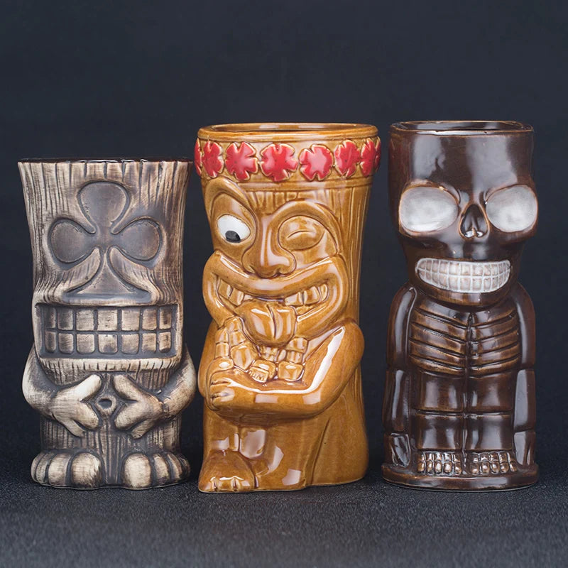 Hawaii Ceramic Tiki Mugs Pi-Mart