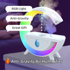 RGB Night Light Water Droplet Sprayer Anti-Gravity Air Humidifier 350ml Creative Home Office Mist Maker Diffuser Christmas Gift Pi-Mart
