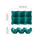 Home Kitchen Creative Ceramic Egg Grid Egg Rack Pi-Mart