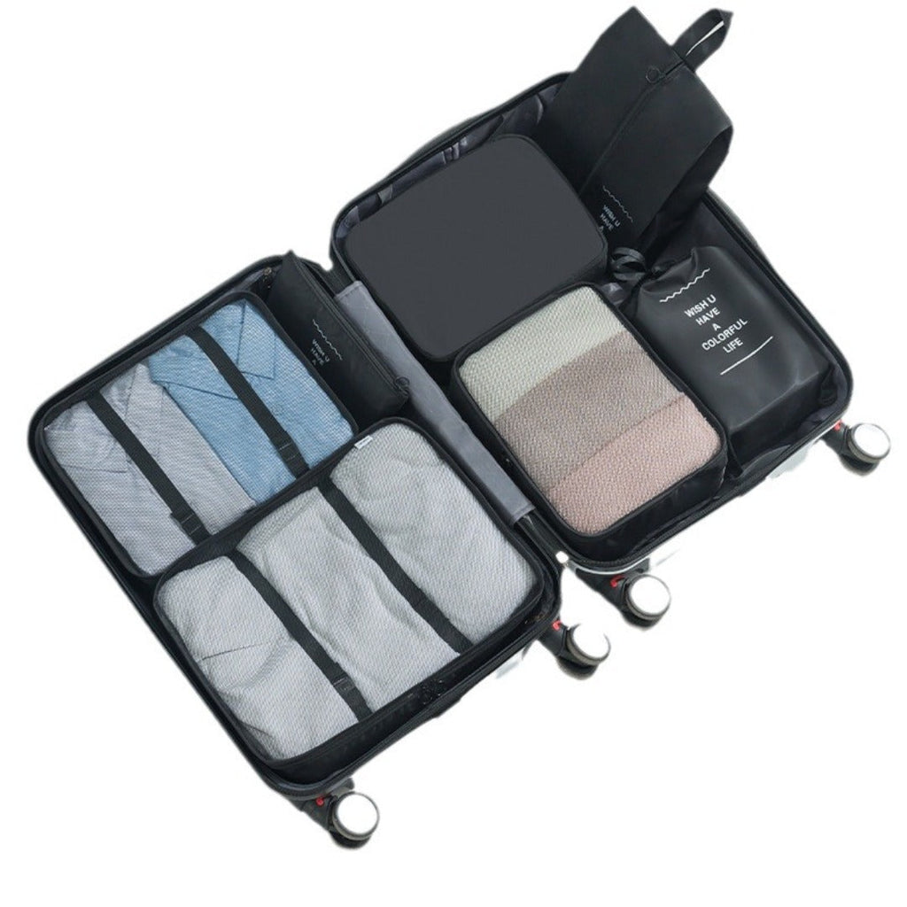 7Pcs a set of large-capacity travel bags, tote wet and dry separation fitness bags, suitcase seven-piece storage set, travel bag organizer - SJB-DIAMOND ELITES