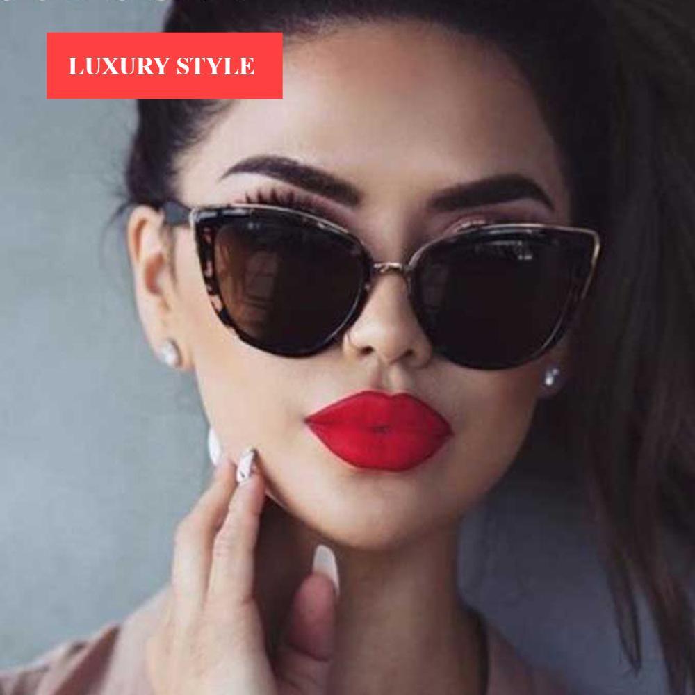 Luxury Modern Luxury Cateye  Woman Vintage Classic Gradient Lady Sunglassese  With  UV400 Protection - SJB-DIAMOND ELITES