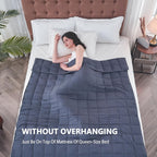 1pc, Weighted Blanket (60''x80'',12lbs,15lbs, 20lbs, Queen Size Dark Grey) for Adults, High Breathability Heavy Blanket, Soft Material with Premium Glass Beads