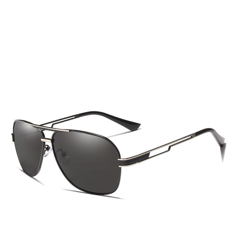 Luxury NEW Model Business  Men Square Polarized Sunglasses Male Eyewear Aviation Alloy Frame With UV400 Protection and High Quality Metal Frame - SJB-DIAMOND ELITES