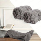 Cozy Couple's Thigh-High Fuzzy Socks - Warm, Durable Knit Over-The-Knee Stockings, Easy-Care Solid Hosiery Lootquake LLC