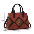 Top Layer Cowhide Retro European And American Fashion Casual Handbag Pi-Mart