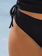 Women's Two-piece Casual Swimsuit P125 Black - SJB-DIAMOND ELITES