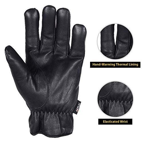 Men's Warm Winter Genuine Leather Driving Gloves MRX Products