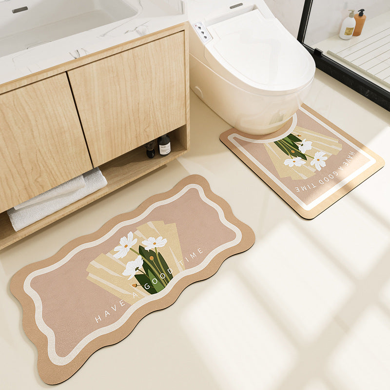 Bathroom Absorbent Non-slip Carpet Floor Mat Pi-Mart