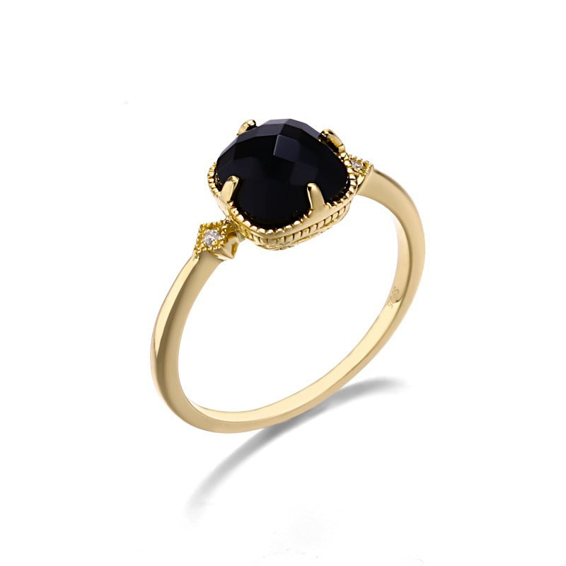 Japanese Light Jewelry Retro Natural Gem Ring Pi-Mart