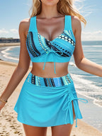 Women's Two-piece Casual Swimsuit P102 Blue - SJB-DIAMOND ELITES