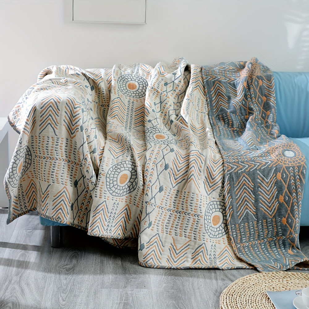 1pc Bohemian Style Sofa Blanket, Multi-functional Carpet, Thick Cotton Soft Sofa Sofa Cover