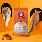 PURPOSE Natural Dry Cat Food Grain Free Dry Cat Food Protein Rich Indoor Cat Food for All Breeds and Life Stages Free-Range Chicken Recipe with Postbiotics 4.5lb Bag USA Made… Lootquake LLC