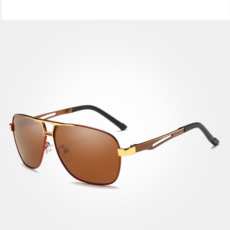 Business Luxury Men Polarized Square Driving Sunglasses Lens Brand Designer Aluminum Classic Frame  Elegant Sunglasses - SJB-DIAMOND ELITES