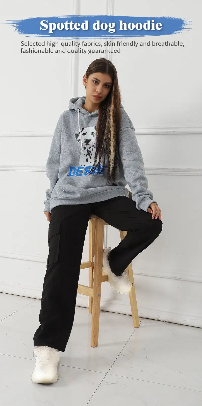 Women's Fashionable Casual Printed Long Sleeved Sweatshirt - SJB-DIAMOND ELITES