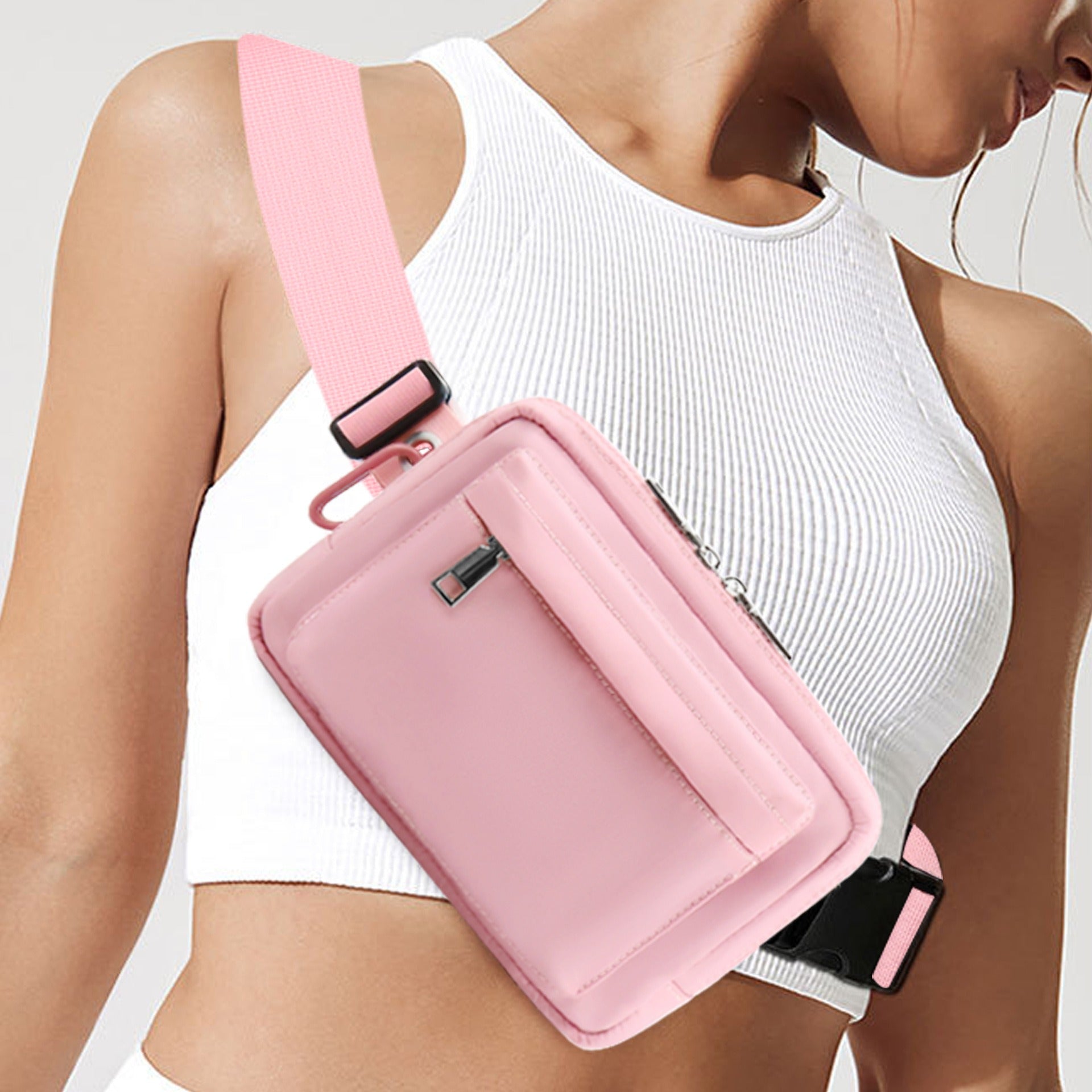 Nylon Chest Bag – Outdoor Sports Running Fanny Pack & Crossbody Belt Purse for Men & Women – Lightweight, Durable, and Stylish - SJB-DIAMOND ELITES