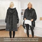 1pc, Soft And Comfortable Large Pocket Hooded Blanket, Exquisite Design, Warm Wearable Blanket For Sofa Living Room Bed Indoor And Outdoor