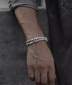999 Sterling Silver Wheat Ear Bracelet For Men's Personalized Fashion Beading Pi-Mart