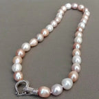Natural Freshwater Thread Pearl Irregular Shaped Necklace Pi-Mart