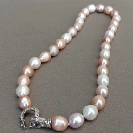 Natural Freshwater Thread Pearl Irregular Shaped Necklace Pi-Mart