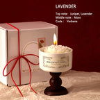 Luxury Soy Wax Scented Candle - 5.3oz Rose, Lavender, Gardenia | Elegant Gift Box for Christmas, Birthdays & Graduations | Home Decor with Ceramic Container & Wooden Base Lootquake LLC