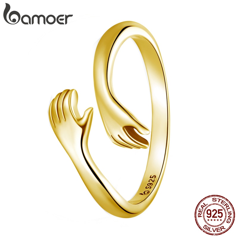 Sterling Silver Embrace Ring Hug Pi-Mart