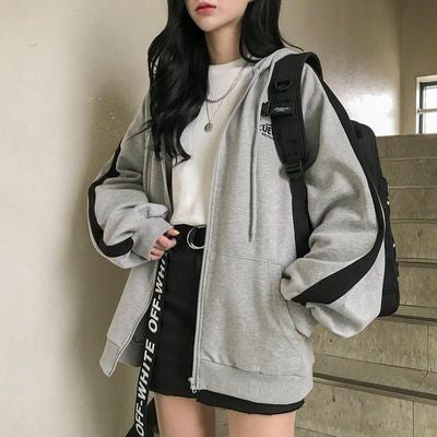 Student Sports Long Sleeved Jacket Grey Pi-Mart