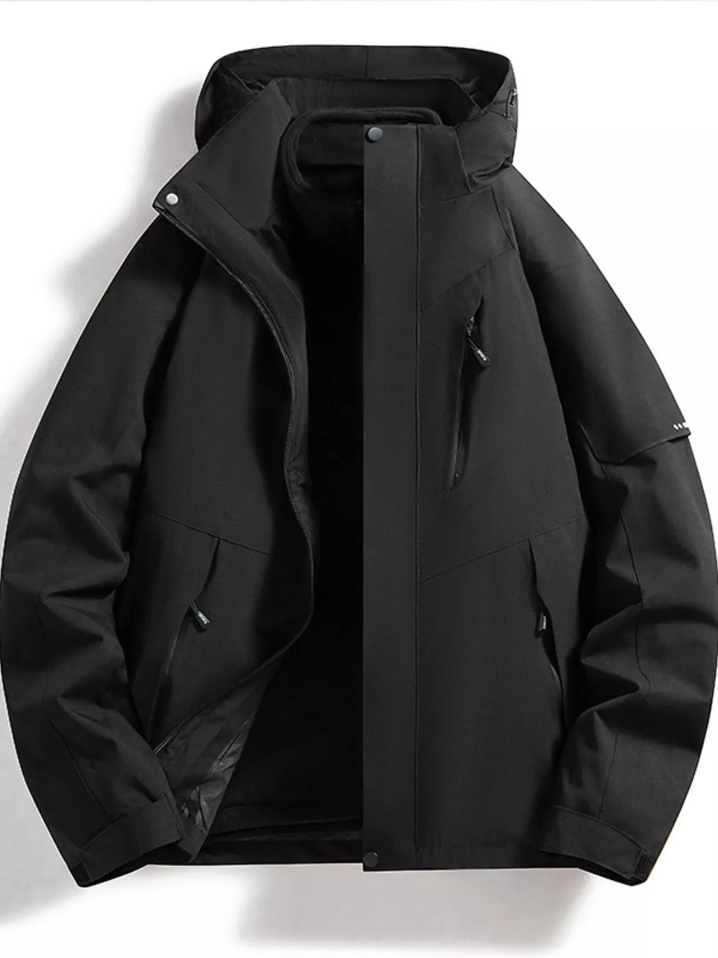 AquaGuard Men's All-Weather Zip Hoodie Plus Sizes THRIXINE