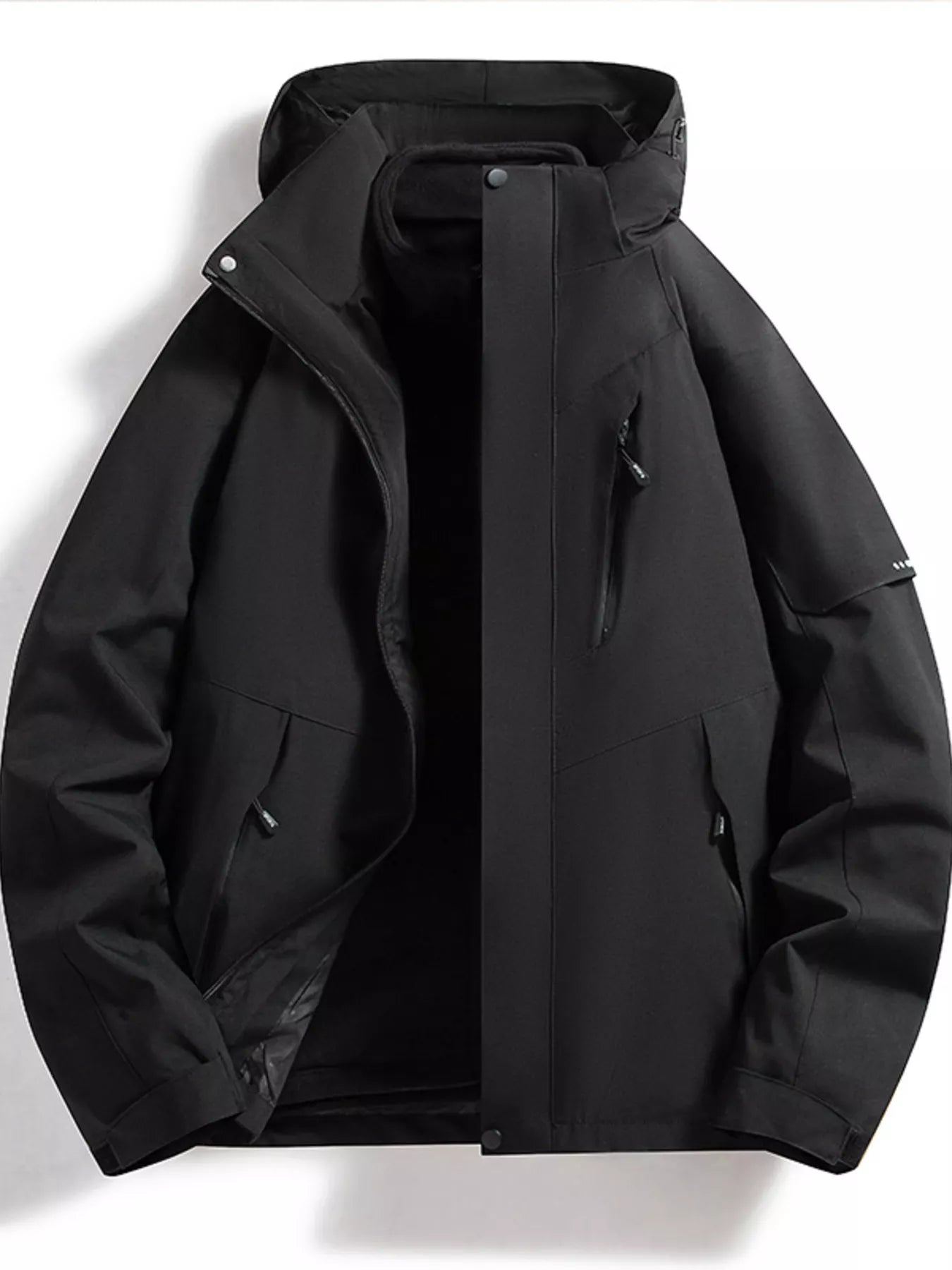AquaGuard Men's All-Weather Zip Hoodie Plus Sizes THRIXINE